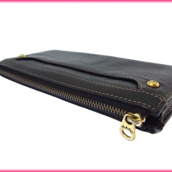 Marc Jacobs Wallet Purse Long Wallet Black Pink Woman Authentic Used - Picture 7 of 9